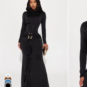 Elegant Black Long Sleeve Dress